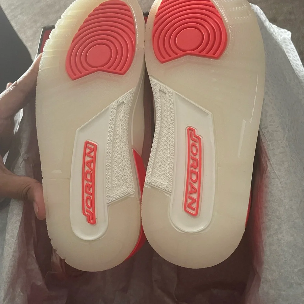 Jordan Pink and White Women's Sneakers - Picture 2 of 4